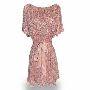 NWT LC Lauren Conrad Pink Sequin Mini Dress